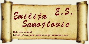 Emilija Samojlović vizit kartica